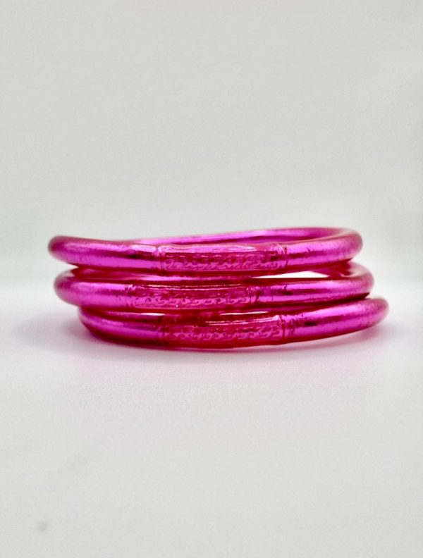 Pulsera lisa fucsia