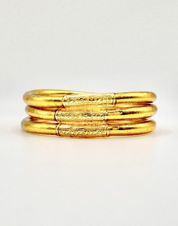 Pulsera lisa dorada