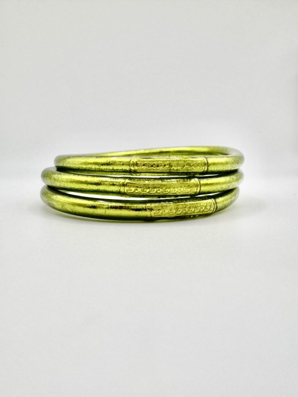 Pulsera lisa verde oliva