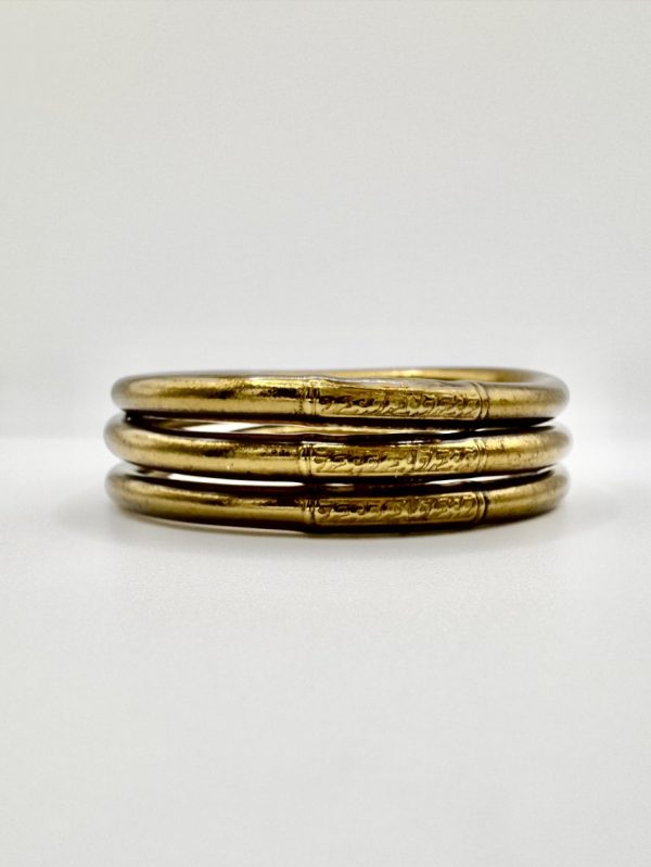 Pulsera lisa rustic gold