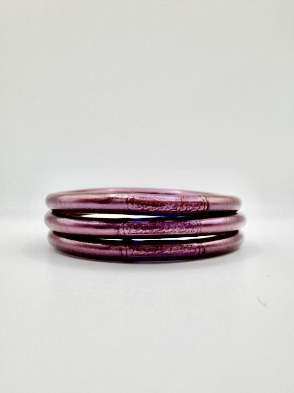 Pulsera lisa malva suave