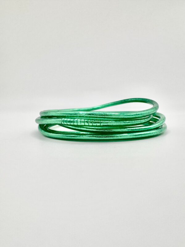 Pulsera fina verde hoja