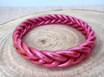 Pulsera trenzada fucsia