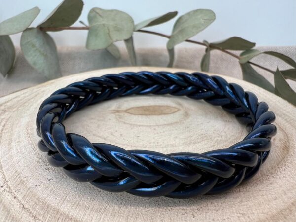 Pulsera trenzada azul noche