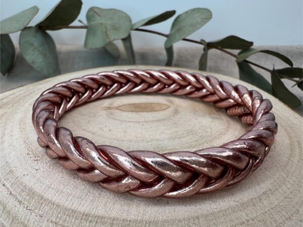Pulsera trenzada oro rosa