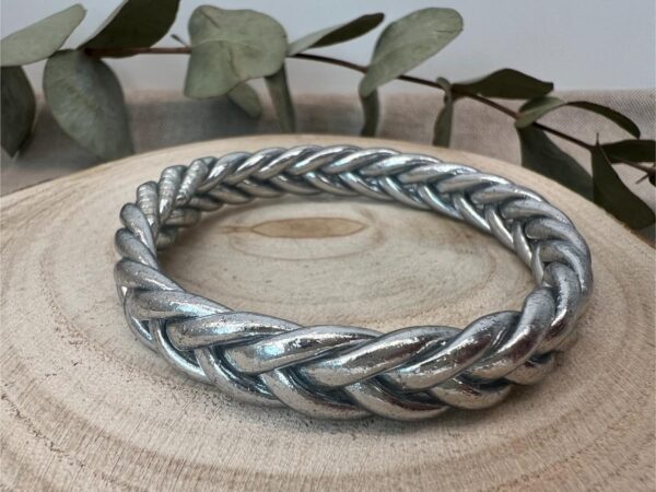 Pulsera trenzada plata