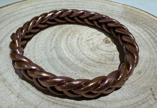 Pulsera trenzada prune