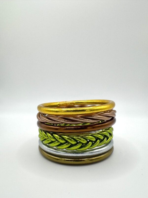 Pulsera trenzada verde oliva