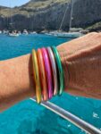 Pulsera lisa verde hoja