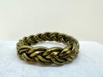 Pulsera doble trenzada dorado viejo