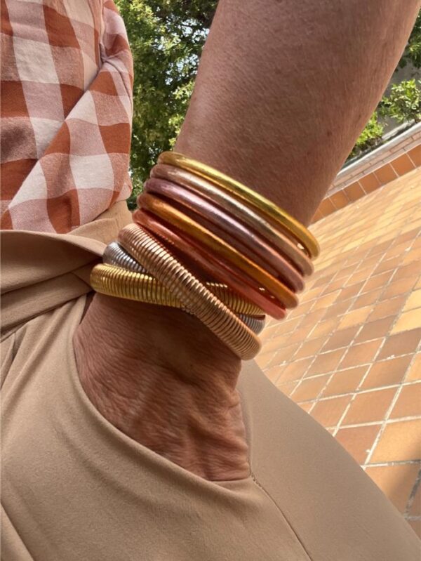 Pulsera serpentine triple tricolor