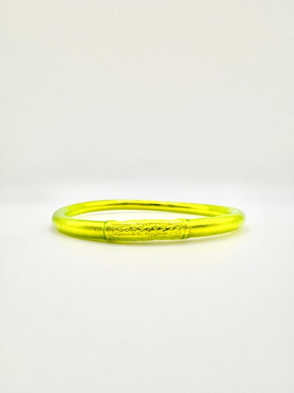 Pulsera lisa amarillo neón