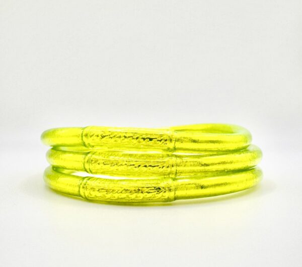 Pulsera lisa amarillo neón