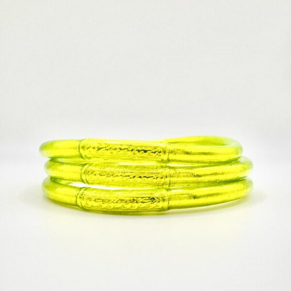 Pulsera lisa amarillo neón