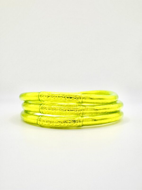 Pulsera lisa amarillo neón