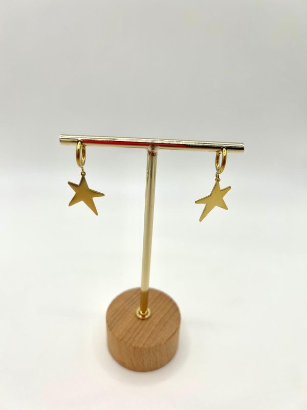 Pendientes estrella mediana