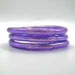 Pulsera lisa púrpura suave