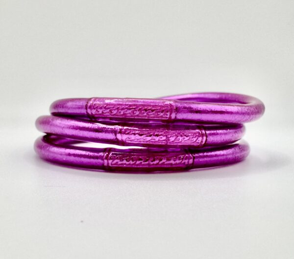 Pulsera lisa púrpura suave