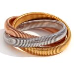 Pulsera serpentine triple tricolor