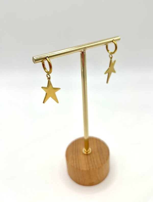 Pendientes estrella mediana