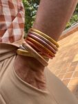 Pulsera serpentine triple tricolor